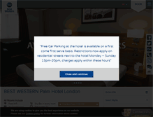 Tablet Screenshot of palmhoteluk.com